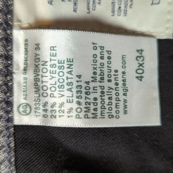 AG Adriano Goldschmied Tellis Modern Slim Pants Size 40 x 34 - Picture 12 of 13